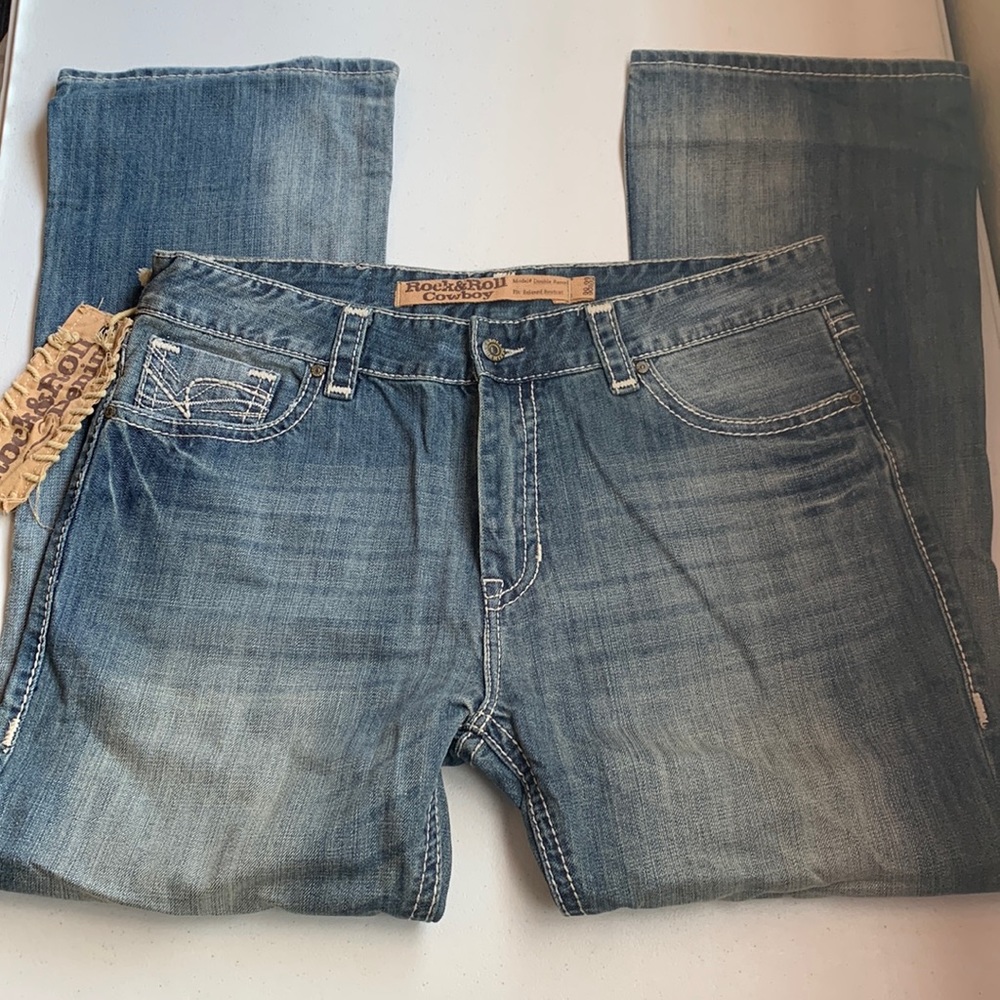 38 x 32 Rock and Roll Cowboy Double Barrel Relaxed Bootcut Men’s Pants